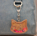 Load image into Gallery viewer, Multiple Color Options Cat-Shaped Resin Shaker Keychain