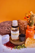 Load image into Gallery viewer, Hermes Oil — Citrine, Blue Lace Agate, Saffron & Lotus Hearts