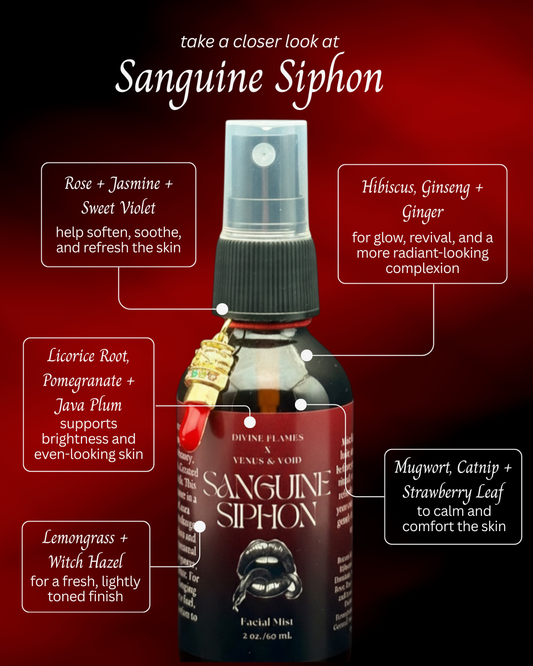 Sanguine Siphon Face Mist Divine Flames X Venus and Void