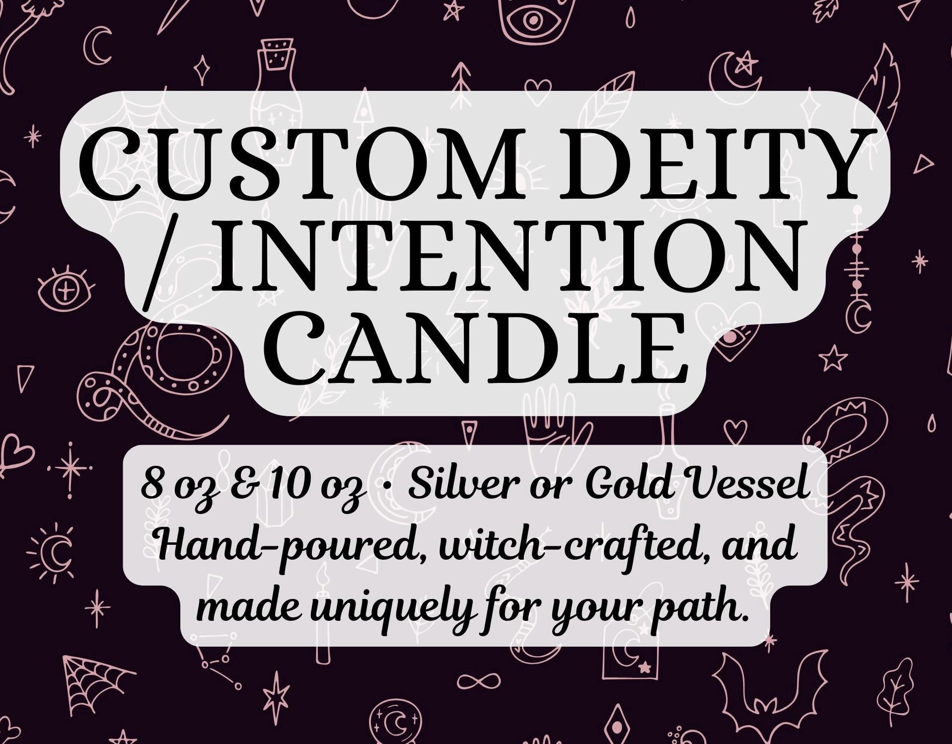 Custom Deity/Intention Candle (8 oz. or 10 oz.)