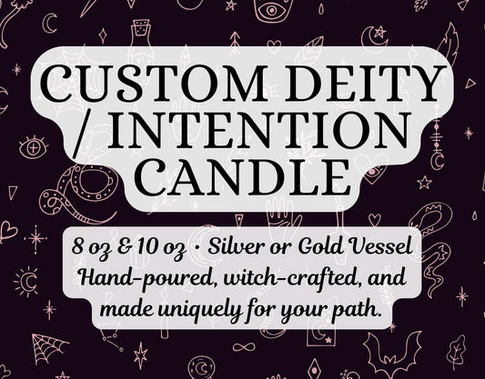 Custom Deity/Intention Candle (8 oz. or 10 oz.)