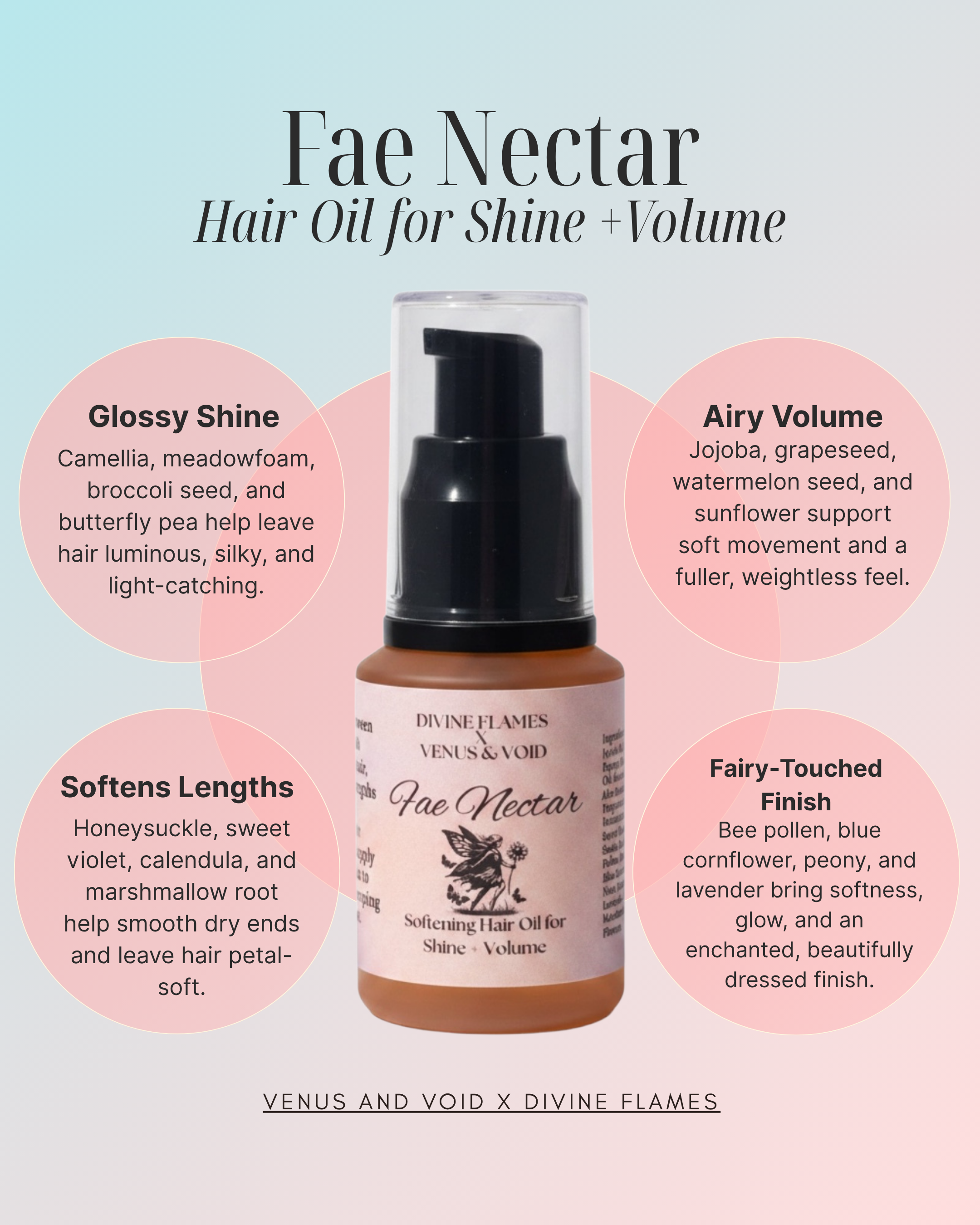 Fae Nectar Hair Oil Divine Flames X Venus and Void