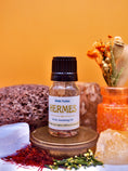 Load image into Gallery viewer, Hermes Oil — Citrine, Blue Lace Agate, Saffron & Lotus Hearts
