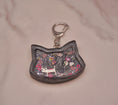 Load image into Gallery viewer, Multiple Color Options Cat-Shaped Resin Shaker Keychain
