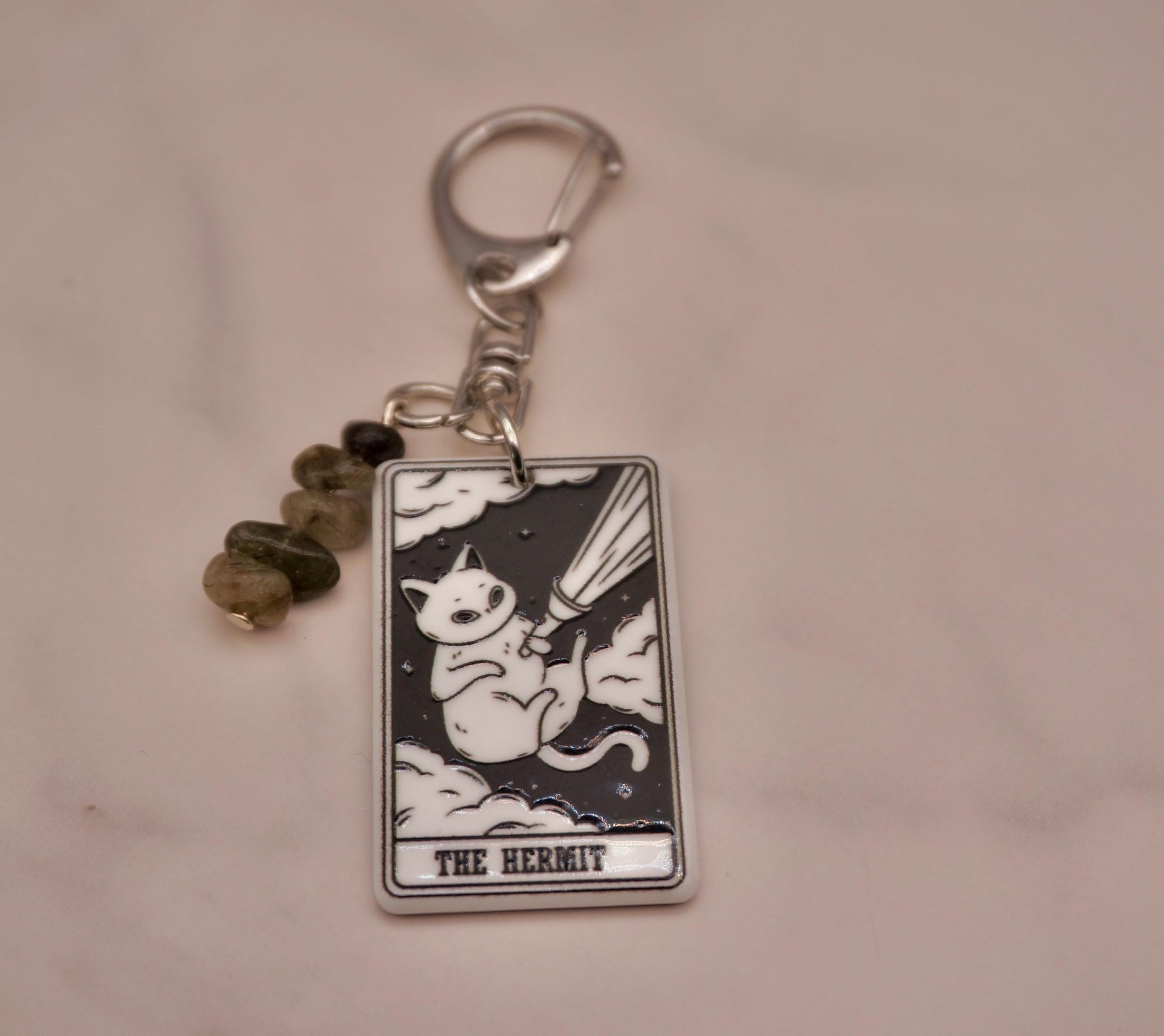 Cat Tarot Keychain Collection — Crystal Major Arcana Charms