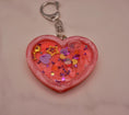 Load image into Gallery viewer, Resin Heart Shaker Keychain
