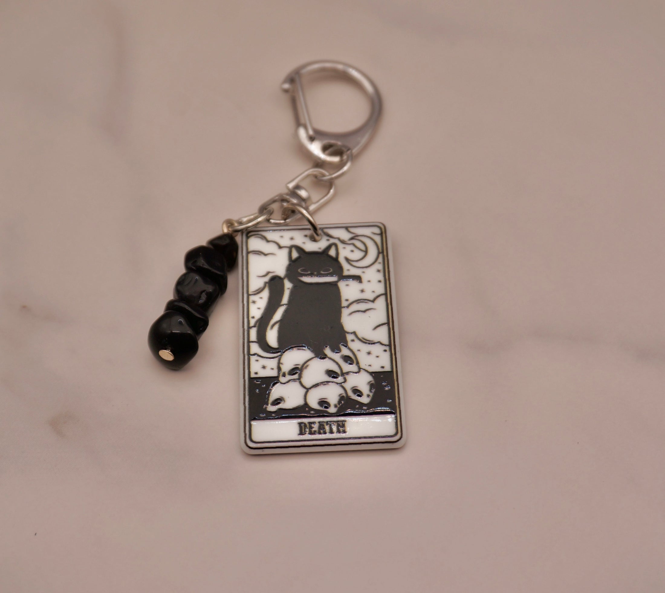 Cat Tarot Keychain Collection — Crystal Major Arcana Charms