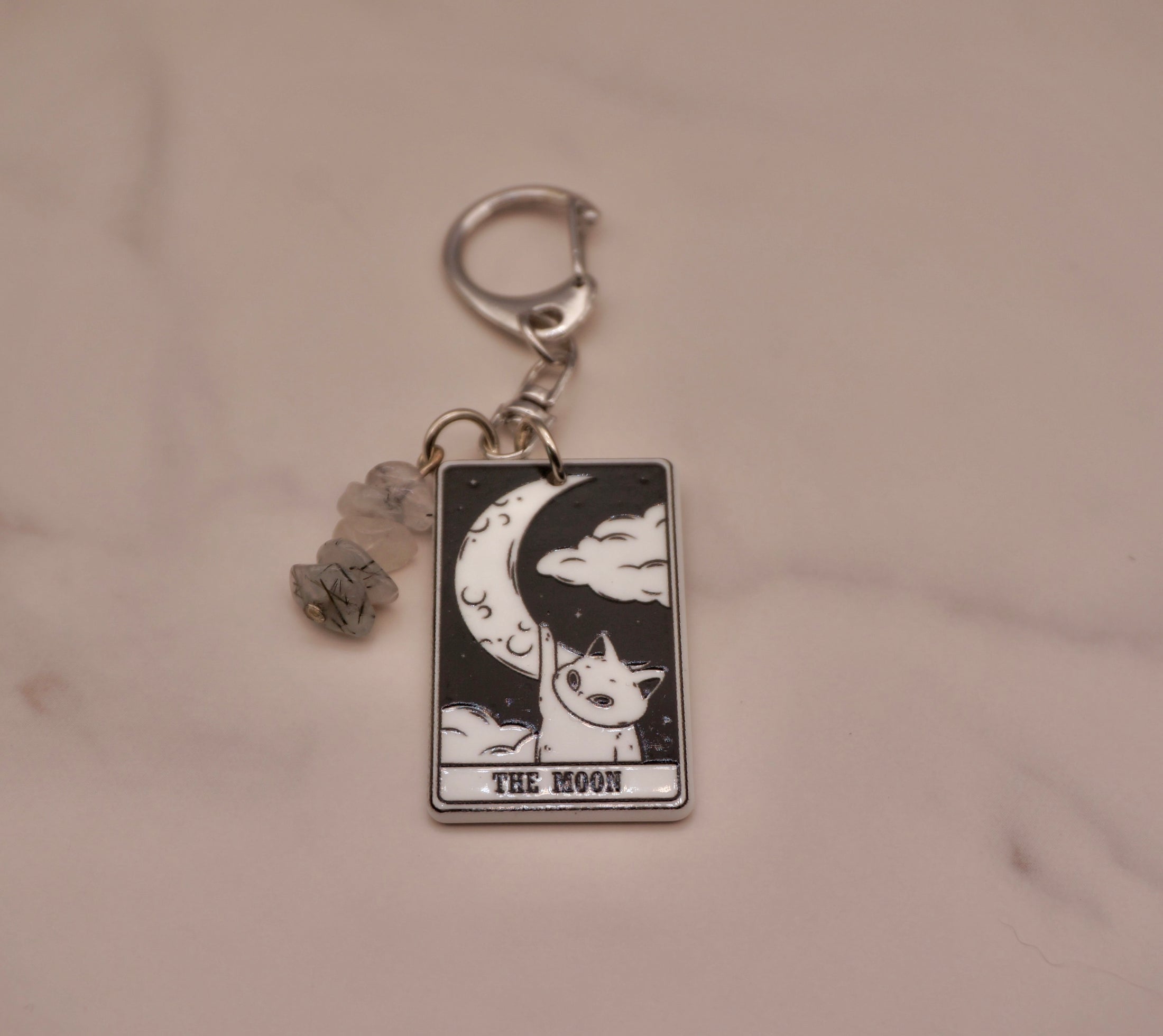 Cat Tarot Keychain Collection — Crystal Major Arcana Charms