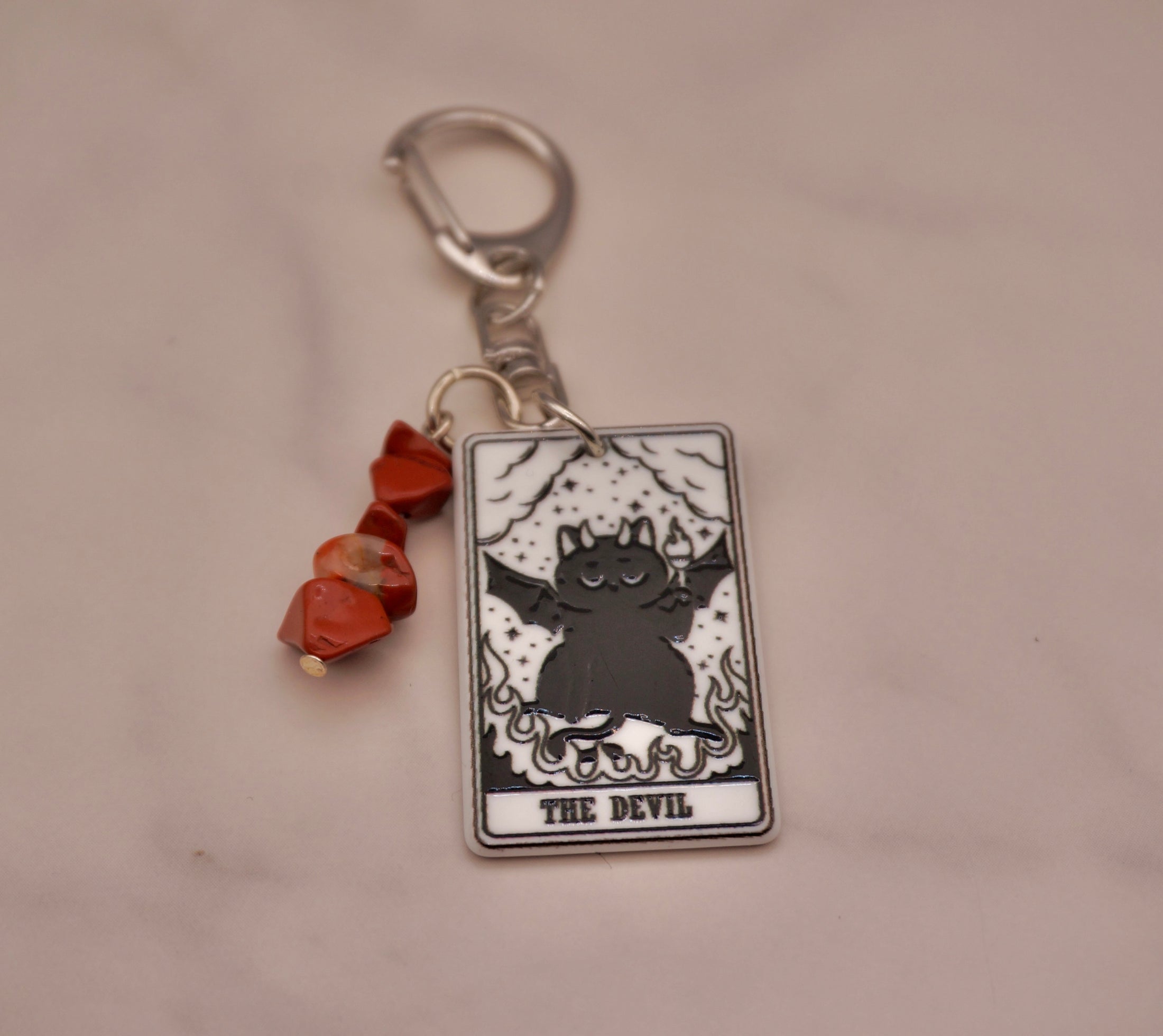 Cat Tarot Keychain Collection — Crystal Major Arcana Charms