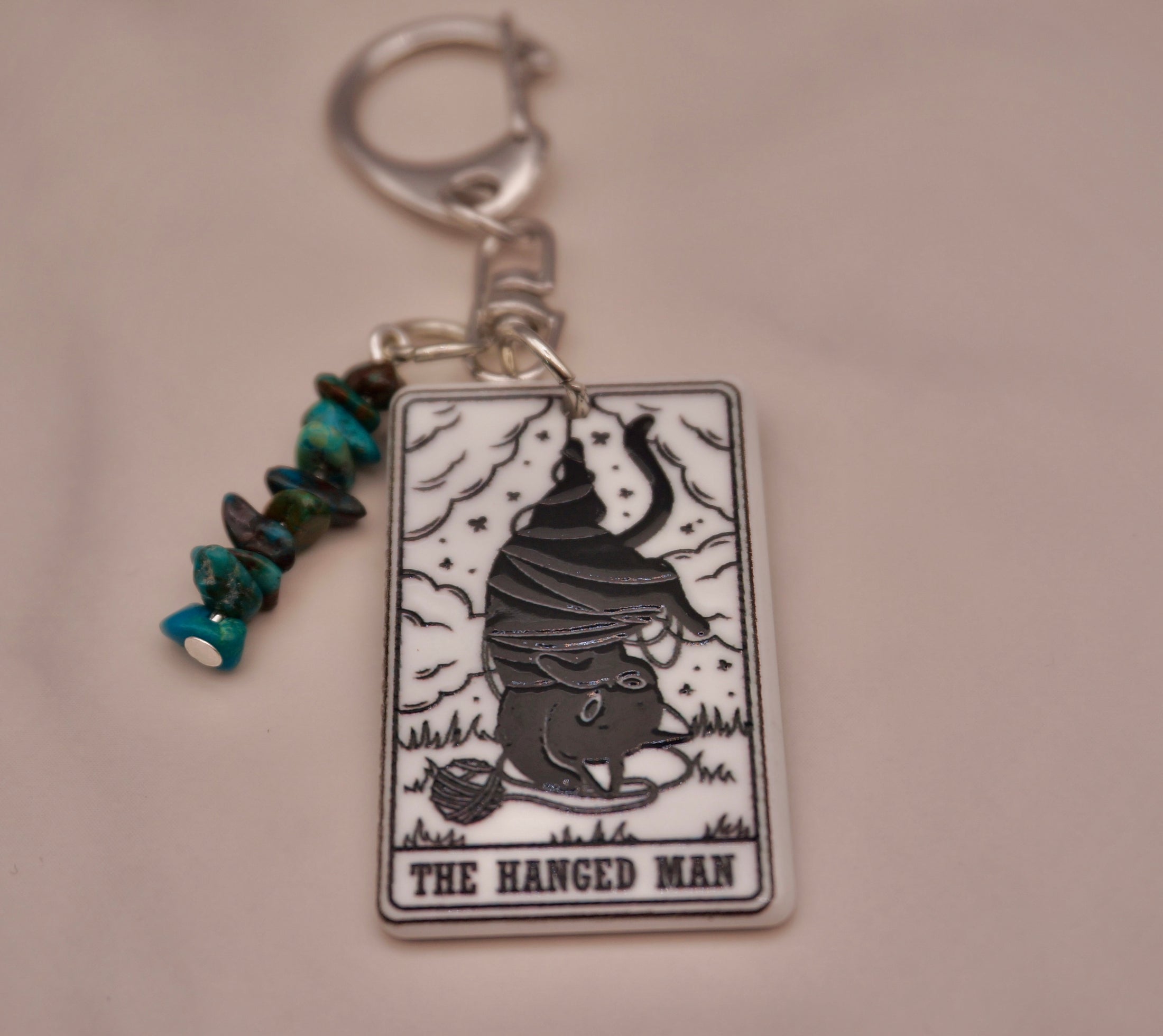 Cat Tarot Keychain Collection — Crystal Major Arcana Charms