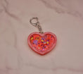 Load image into Gallery viewer, Resin Heart Shaker Keychain
