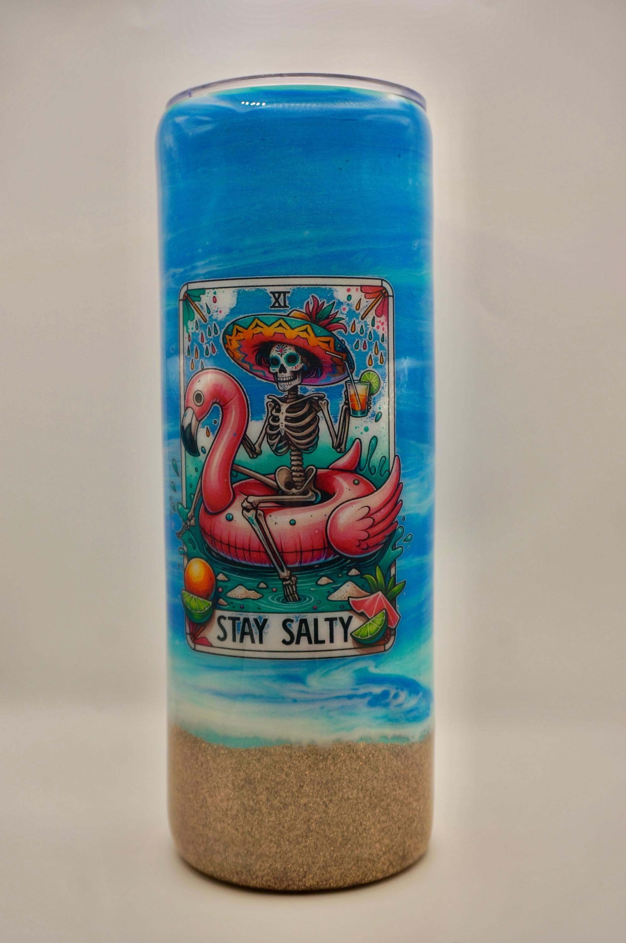 20 oz. Tumbler - “Stay Salty” Flamingo