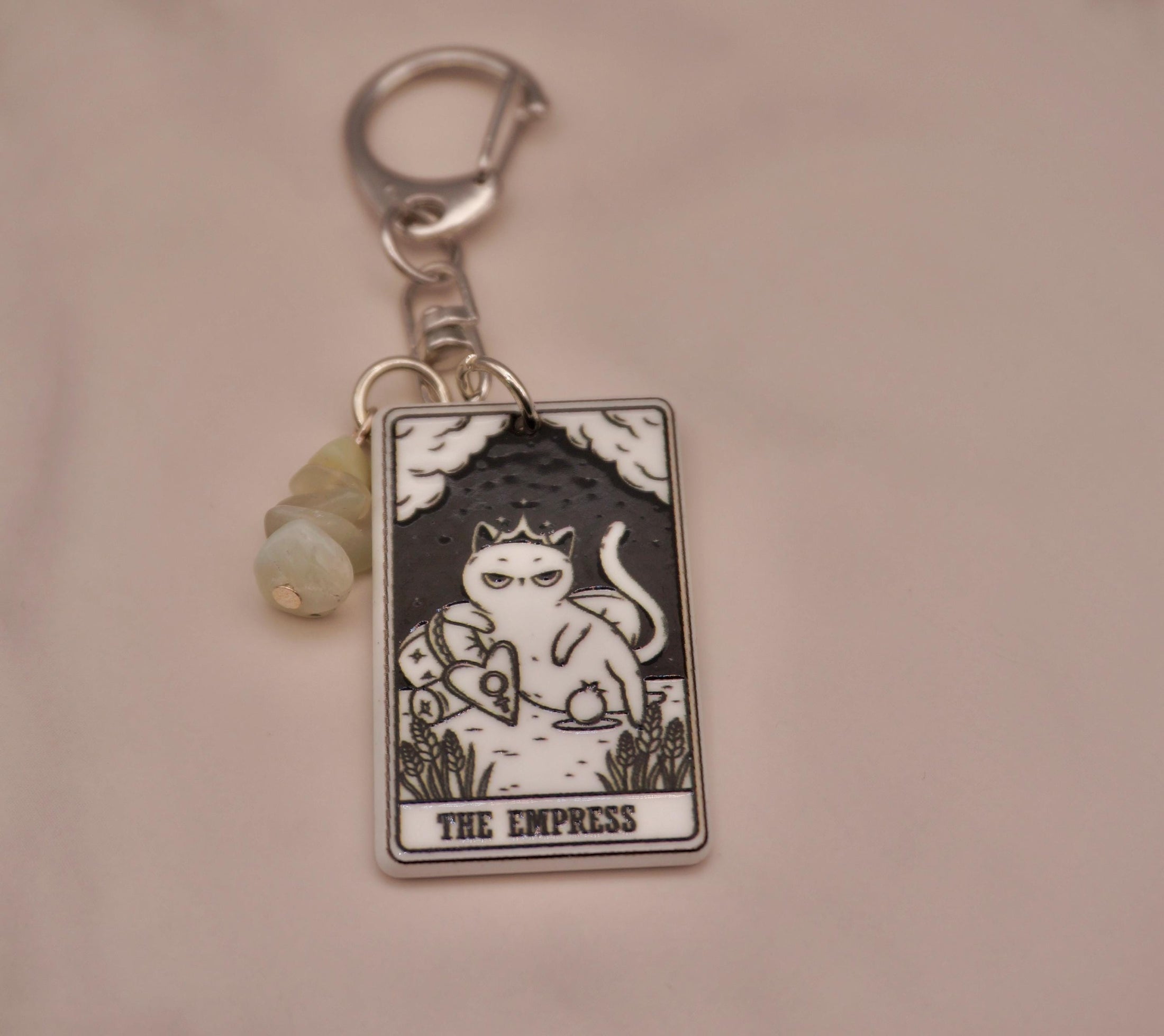 Cat Tarot Keychain Collection — Crystal Major Arcana Charms